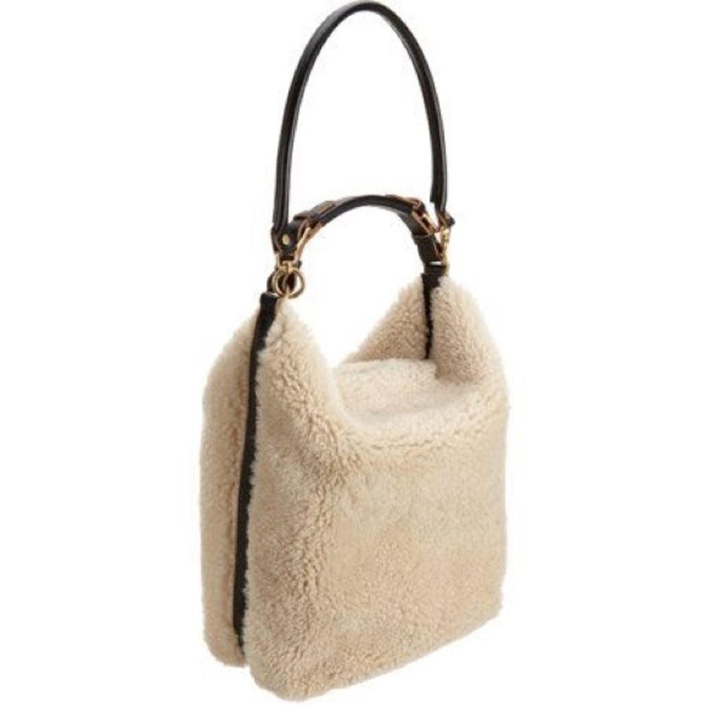 Marni shearling hobo bag